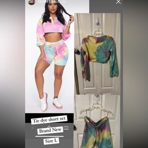 Tie dye short set